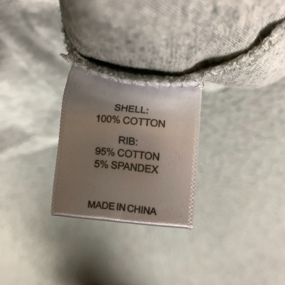 Johnny Was Sasson Raglan Baseball T-Shirt Women's Large L Grey/Blue Floral Logo - Picture 4 of 11